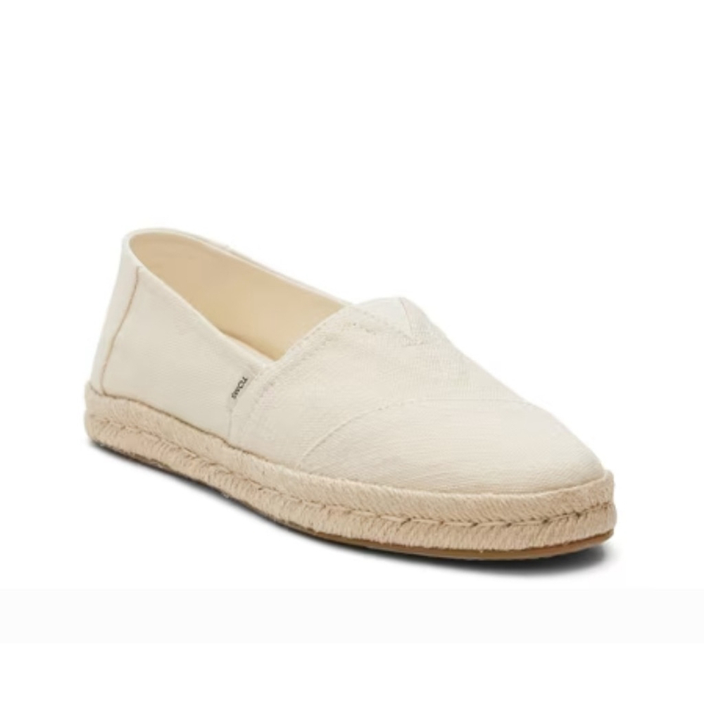 Toms Women Alpargata Rope Canvas Slip-On Sneakers Off White SZ 9.5 M Espadrille - Picture 3 of 16